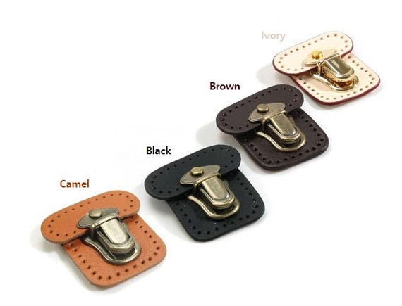 Fermoirs à Loquet Pour Sac à Main - Lot De Attaches En Métal, Cuir, Neuf Avec étiquettes