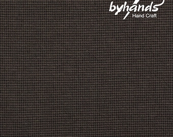 Yarn Dyed Fabric - Byhands Cotton Basic Mini Checkered Pattern, Deep Taupe (EY20103-C)