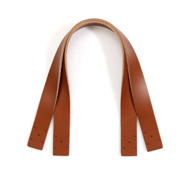 14.5 byhands 100% Genuine Leather Purse Handles/Tote Bag Straps 24-3702 Tan