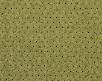 Tissu teint en fil, 100 % coton à la main, motif classique à mini pois, vert feuille (EY20066-D)