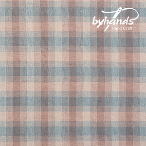 Yarn-Dyed Fabric - Byhands 100% Cotton Blossom Series Checkered Pattern, Blue (EY20101-E)