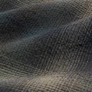 Yarn Dyed Fabric Byhands Cotton Deep Gradation Checkered Pattern, Blue Gray EY20104-B image 4