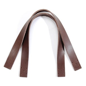 14.5 byhands 100% Genuine Leather Purse Handles/Tote Bag Straps 24-3702 Brown