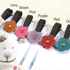 byhands 100% echtes Leder Blumen Reißverschluss Pull