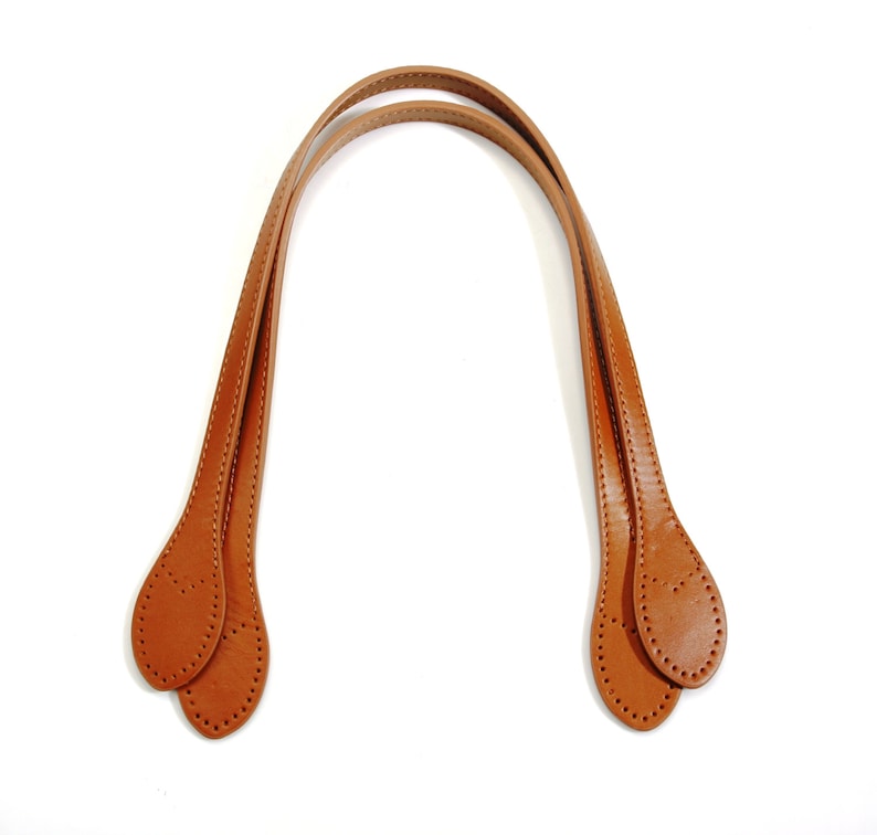 23 byhands Genuine Leather Purse Handles / Shoulder Bag Straps 32-5904 Camel