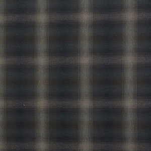 Yarn Dyed Fabric Byhands Cotton Deep Gradation Checkered Pattern, Blue Gray EY20104-B Fat Quarter