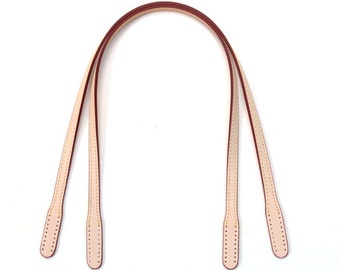 22.8" byhands Genuine Leather Narrow Style Shoulder Bag Straps, Purse Handles, Ivory (40-5815)
