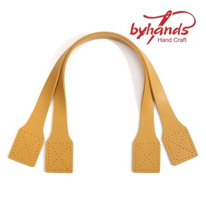 21.2 byhands PU Leather Simple Tote Bag Handles PU24-5402 Mustard