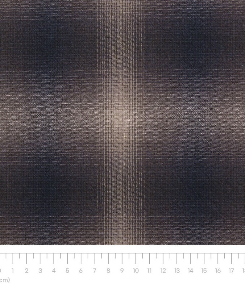 Yarn Dyed Fabric Byhands Cotton Deep Gradation Checkered Pattern, Purple EY20104-C Half Yard
