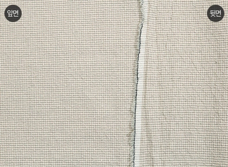 byhands 100/% Cotton Yarn Dyed Fabric Royal Dobby Check Patern EY20086-N Ash Green