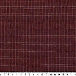 Yarn-Dyed Fabric - Byhands 100% Cotton Yarn Dyed Fabric, Trend Mini-Checkered Pattern, Burgundy (EY20081-H)