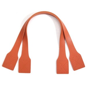 21.2 byhands PU Leather Simple Tote Bag Handles PU24-5402 Orange Aid