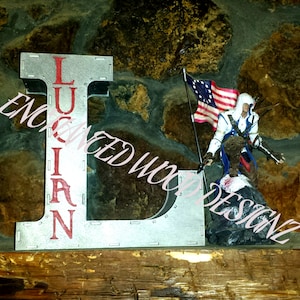 12&#39; Letter Laser cut 2D & Laser Engraved Name, Letter A-Z , all letters available