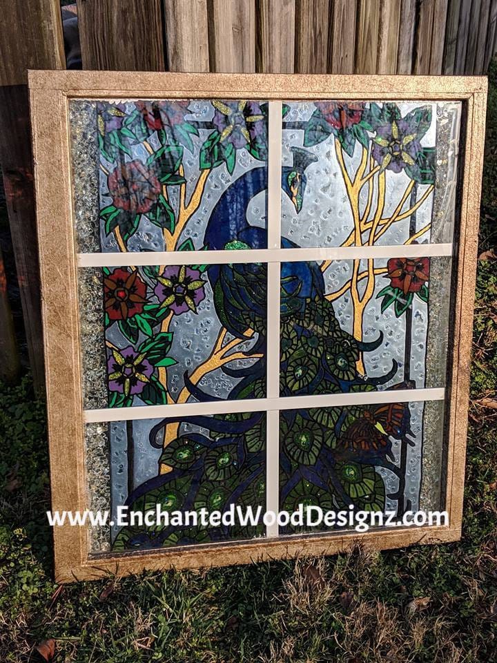 Peacock Stained Glass Painting Course Etsy