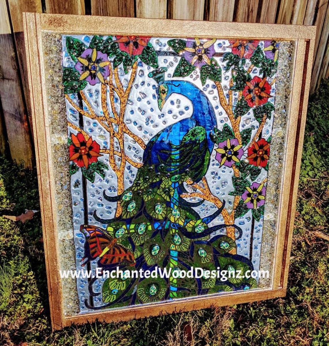 Peacock Stained Glass Painting Course Etsy