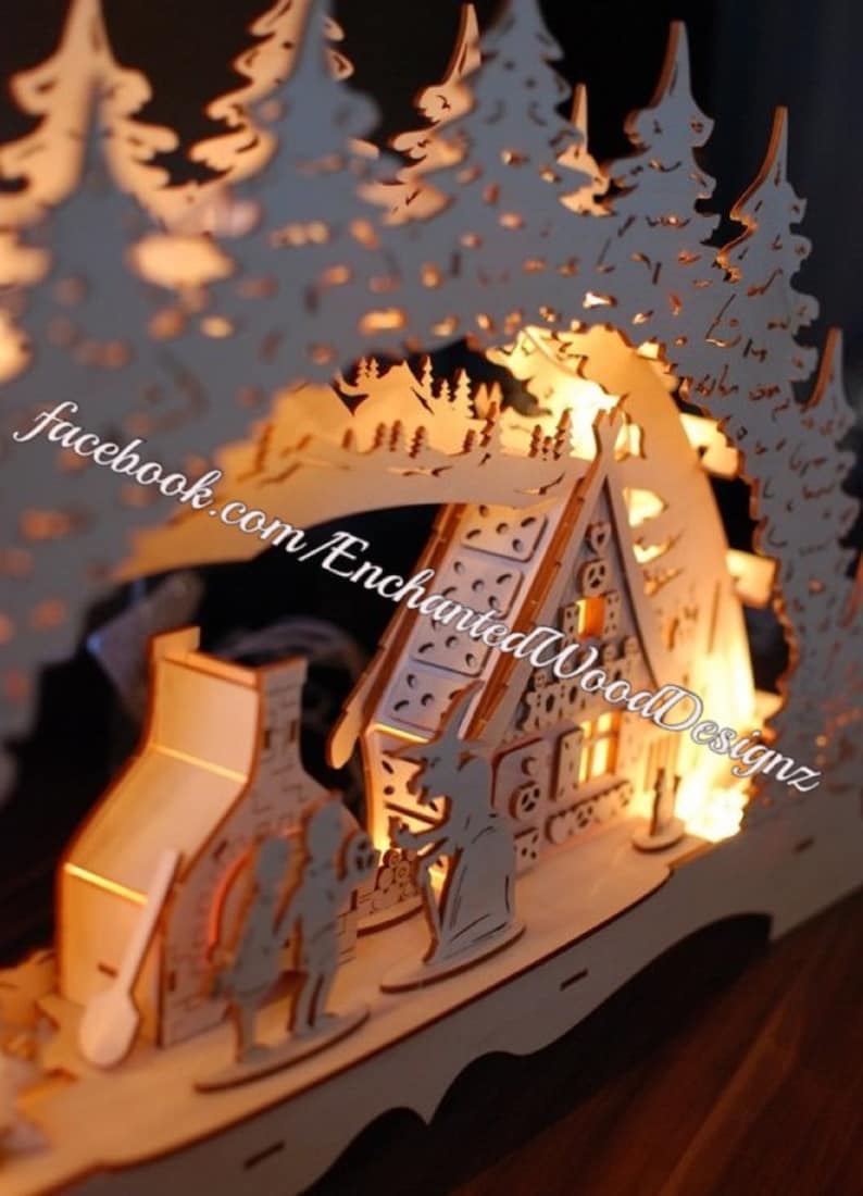 3D Candle Arch \u201cHansel /& Gretel\u201d SchwibbogenArch lamp Christmas Decor