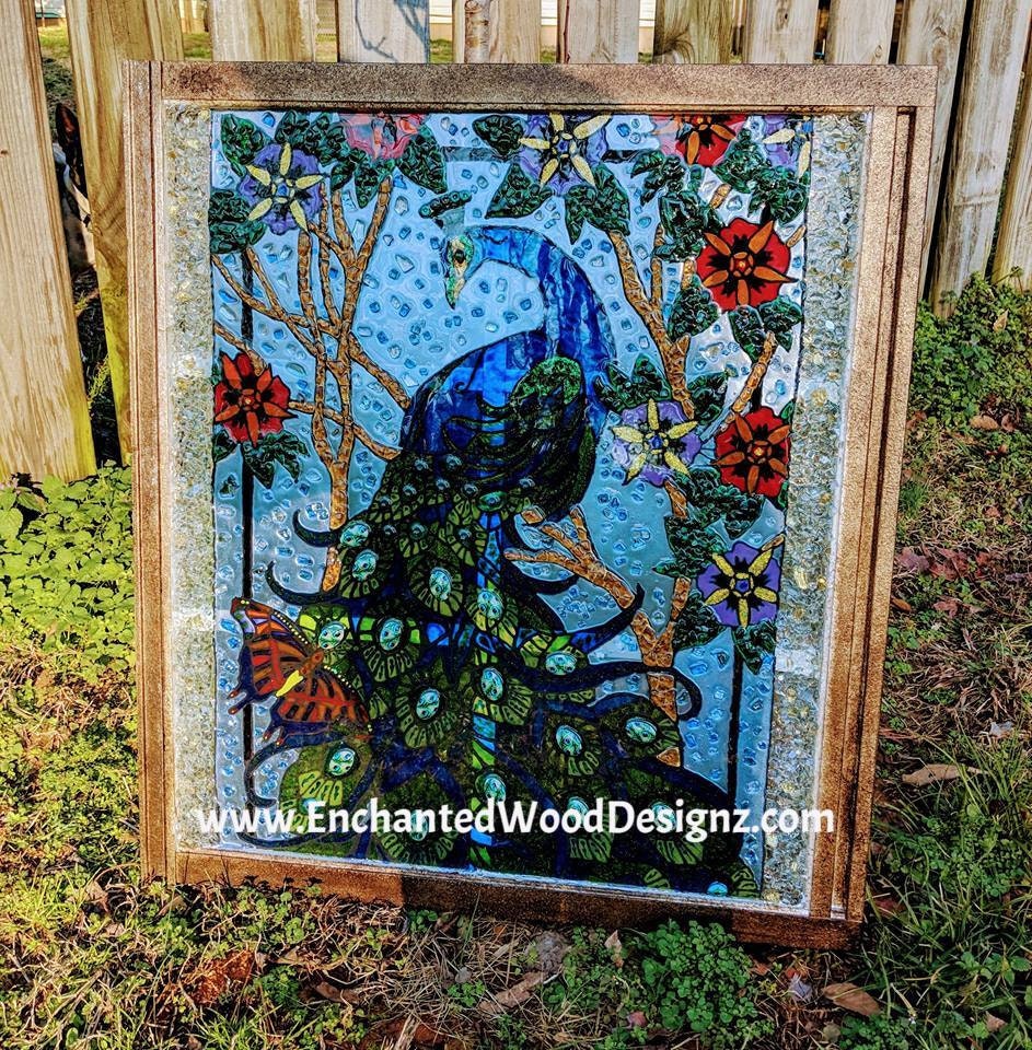 Peacock Stained Glass Painting Course Etsy
