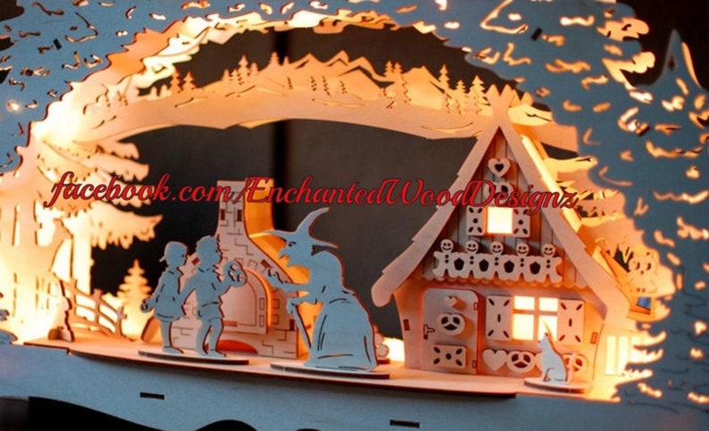 3D Candle Arch \u201cHansel /& Gretel\u201d SchwibbogenArch lamp Christmas Decor