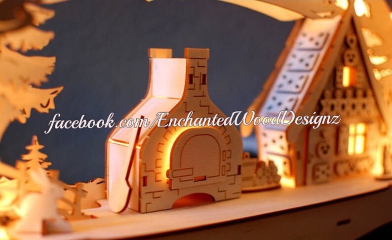 3D Candle Arch \u201cHansel /& Gretel\u201d SchwibbogenArch lamp Christmas Decor