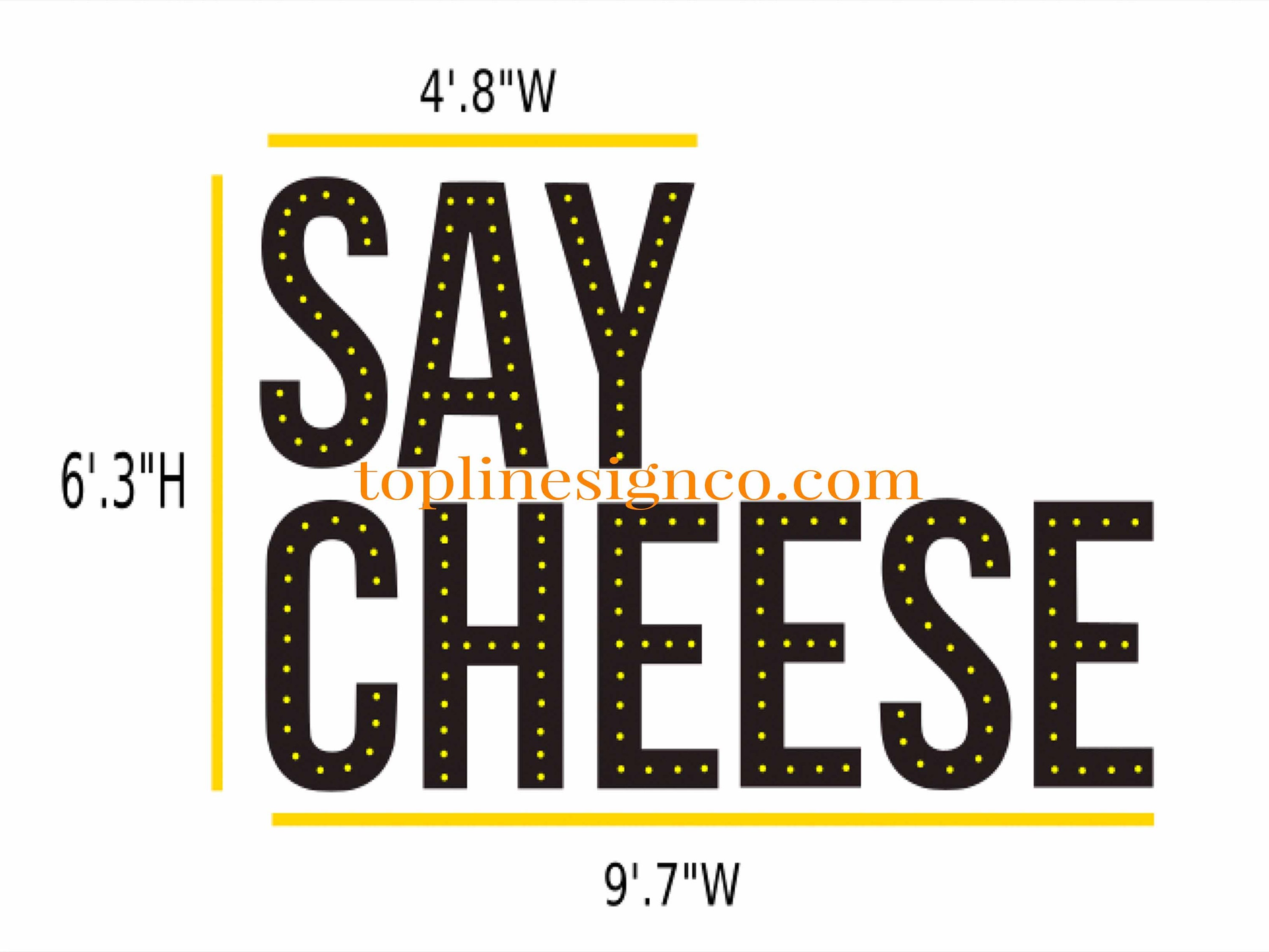 Pizza Sign Say Cheese Marquee Sign PIZZA Custom Sign Pizza Etsy