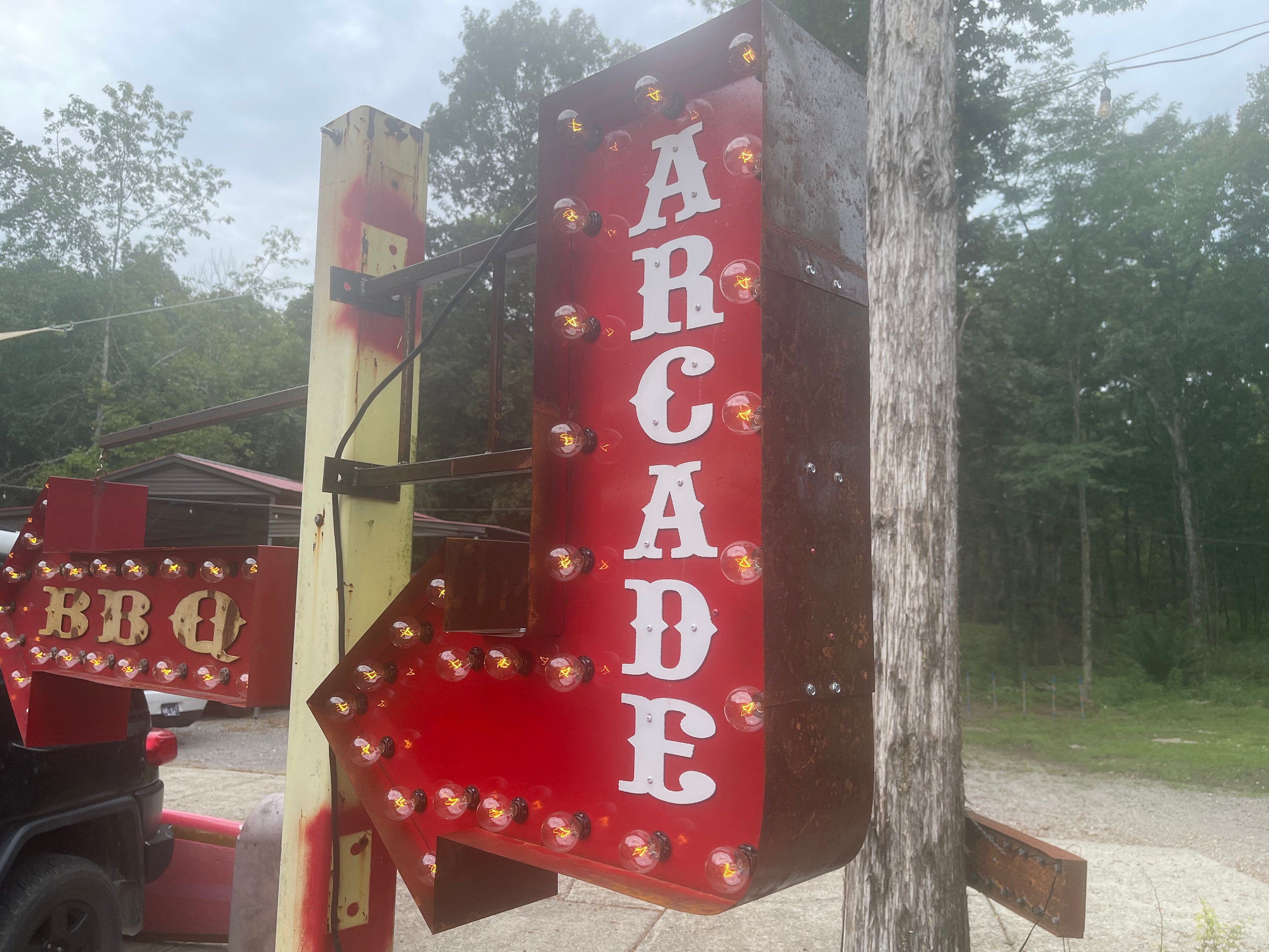 Double Sided ARCADE Arrow, Custom Signs, Neon Signs, Neon, Arrow ...