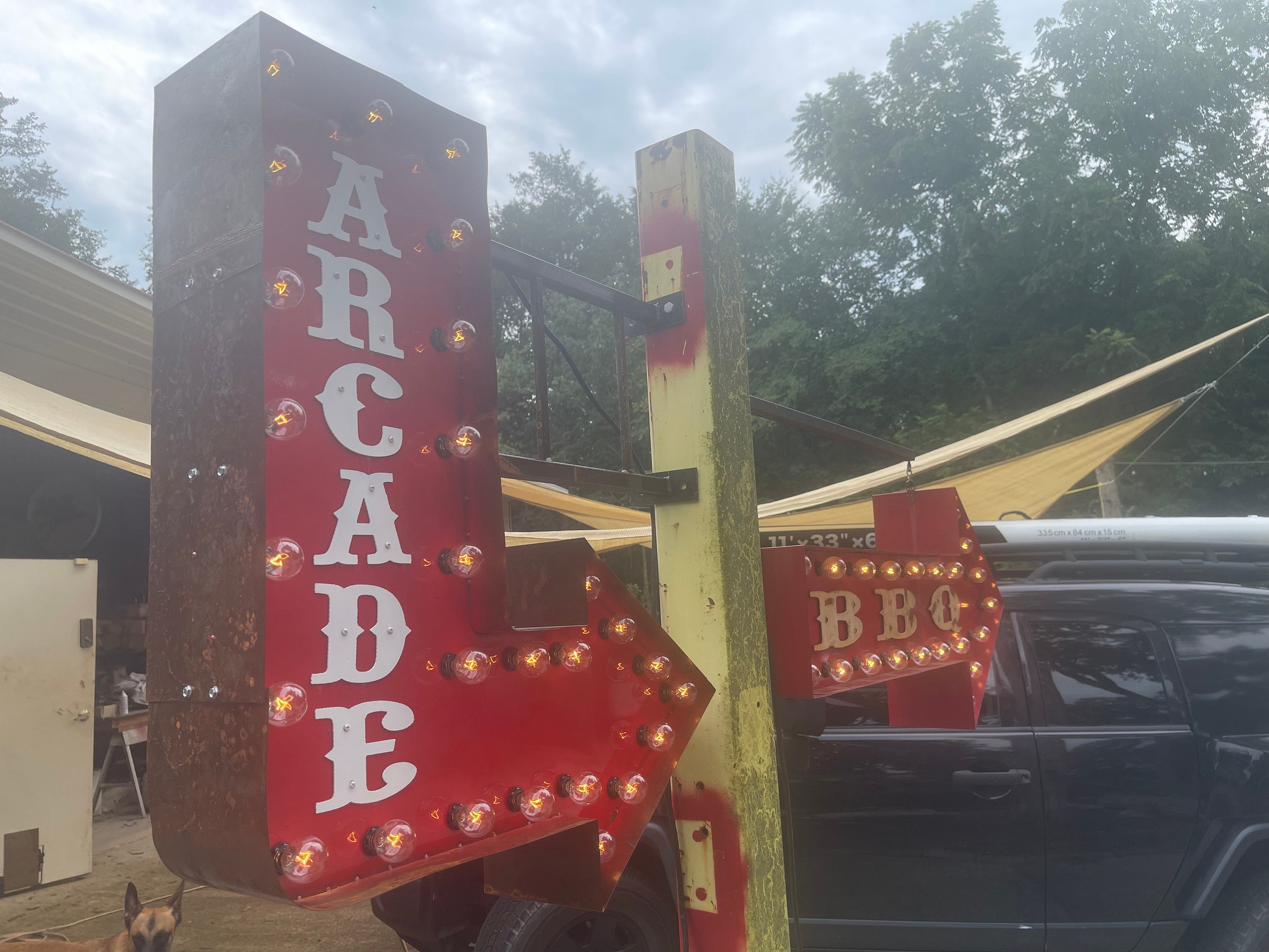 Double Sided ARCADE Arrow, Custom Signs, Neon Signs, Neon, Arrow ...