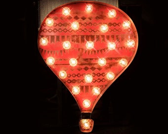 Marquee hot air balloon, marquee sign, MARQUEE SIGN, Marquee Light, Marquee Letter Fixture: Vintage Style Hot Air Balloon Marquee Light