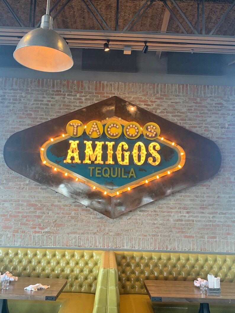 Custom signs Las Vegas Sign restaurant signs custom marquee Etsy