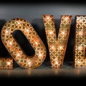 Love Marquee Package, marquee light, carnival letter, wedding sign, Lighted MARQUEE SIGN, Marquee Love Sign: Vintage Style BLOCK font image 1