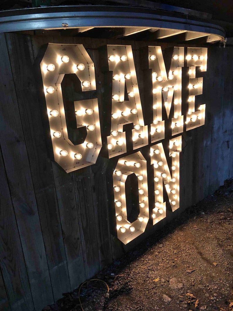 Custom Signs Neon Signs Game on Sign Logo Signs Marquee Etsy