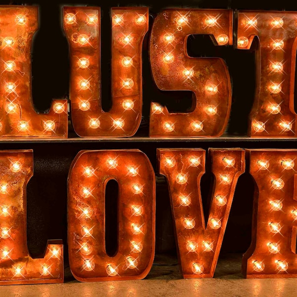 Love Marquee Sign Package, Neon signs, Marquee letter, marquee light, wedding sign, MARQUEE SIGN, Marquee Love or Lust Sign: Thick Book font