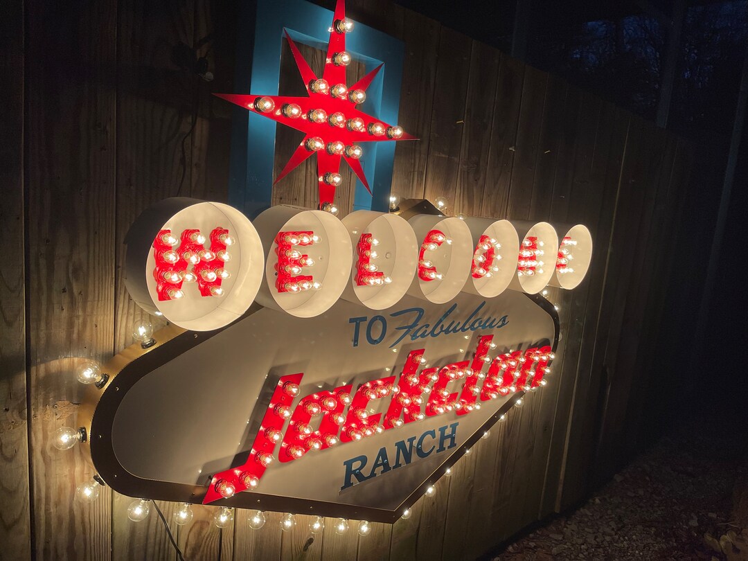 Custom Signs Las Vegas Sign Restaurant Signs Custom Marquee Etsy