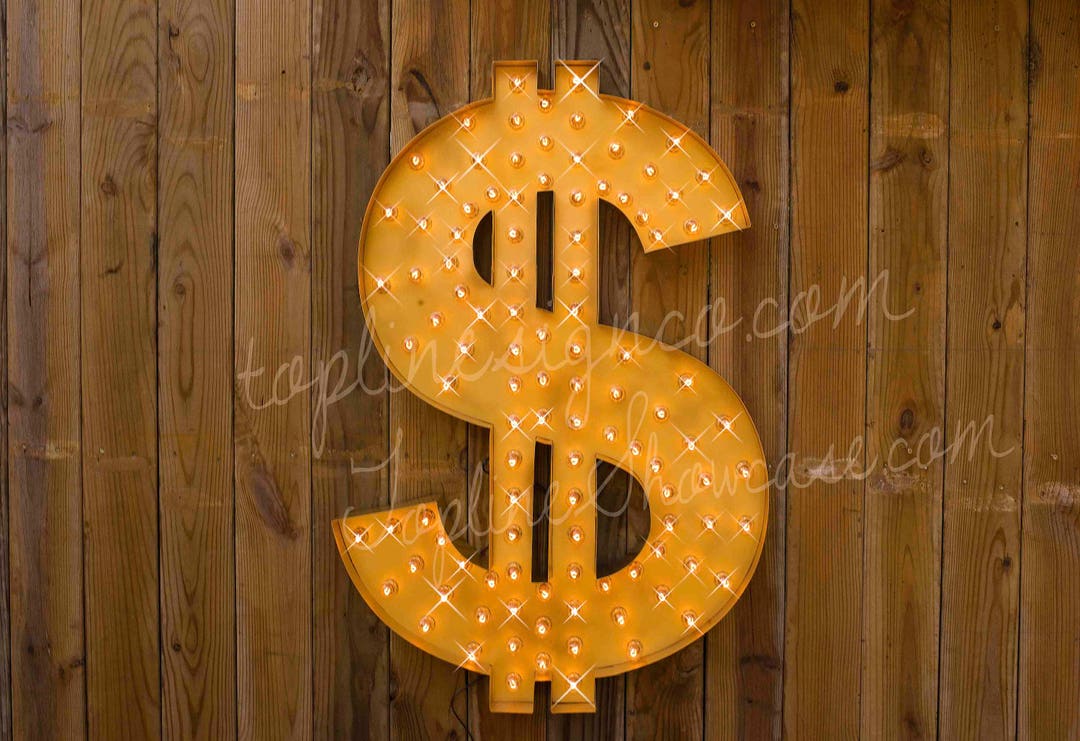 Custom Signs, Ballers Dollar Sign, Marquee Dollar Sign, Lighted MARQUEE ...