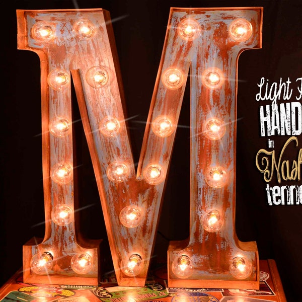 Marquee letter, Marquee sign, Lighted Metal MARQUEE SIGN, Marquee Light, Marquee Letter Fixture: Vintage Style, Marquee Letter Old Book Font