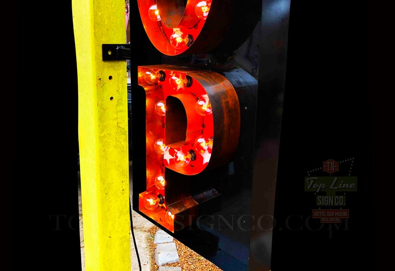 SHOP Blade Sign, Neon Signs, Marquee Sign, Retail Sign, Marquee ...