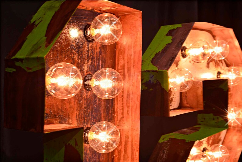 Neon Signs Custom Signs Marquee Number Lighted Metal Etsy