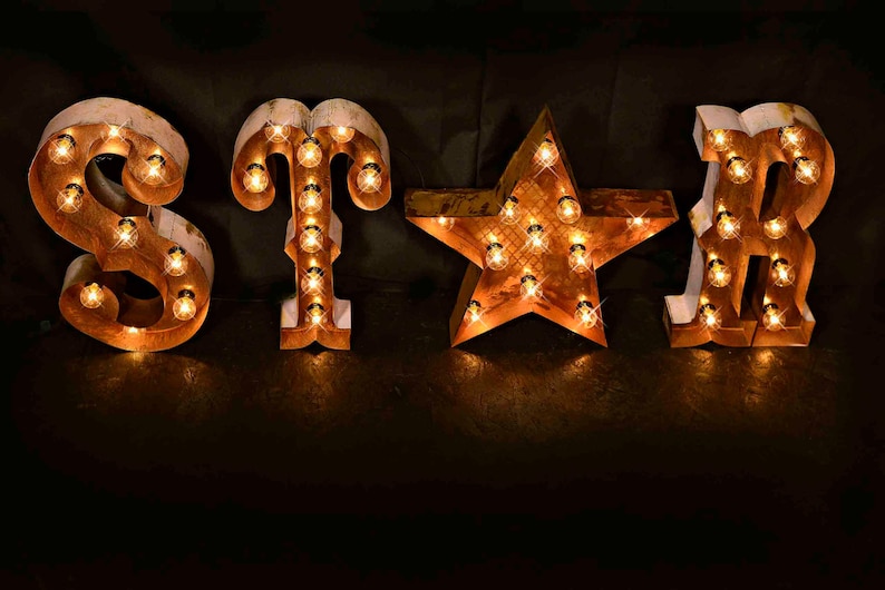 Neon Signs Neon Marquee Letter Marquee Light Carnival Etsy