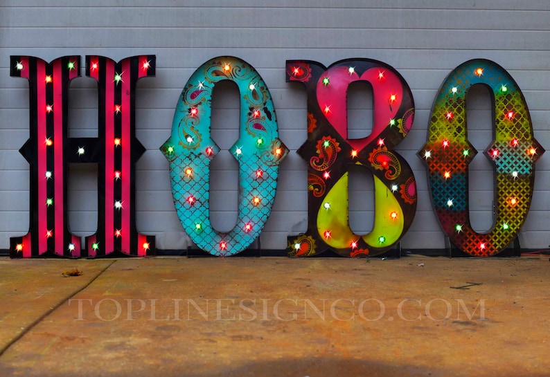 Custom Signs, Marquee Signs, Marquee Package, marquee light, carnival letter, wedding sign, Lighted MARQUEE Sign, FOUR letter Marquee pkg image 2