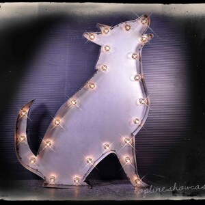 Dog Marquee Sign, Marquee Sign, Marquee Lights, Vintage Marquee, Marquee Letter Fixture: Marquee Lighted Dog Sign