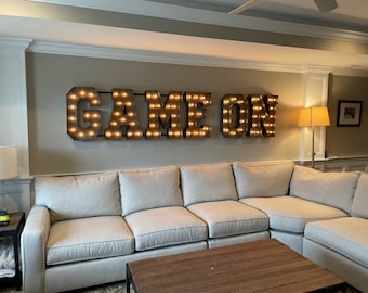 Custom Signs, Neon Signs, Game On Sign, logo signs, Marquee Light, GameOnMarqueeSign