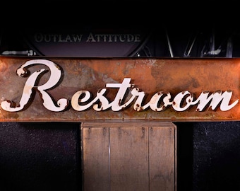 Marquee Sign, Lighted Metal MARQUEE SIGN, Marquee Light Fixture, Custom Marquee Sign, Restroom, Washroom Sign