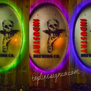Logo Signs, Custom Marquee Sign, custom signs, Restaurant Sign, Business sign, venue sign, Marquee lighted letters & Wood background Marquee