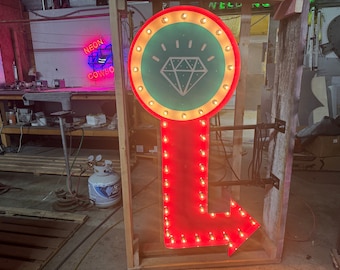 Double Sided Arrow, Custom Signs, Neon Signs,Custom Arrow, Marquee Arrow, Arrow Marquee SIGN, Business sign, venue sign, Business Sign