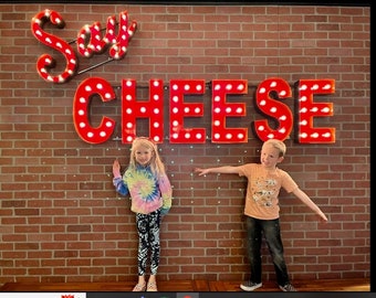 Pizza Sign, Say Cheese Marquee Sign, PIZZA Custom Sign , Pizza Sign,  Business sign, venue sign, Marquee Sign, vintage style signs