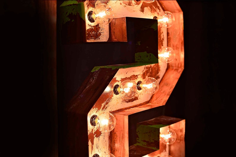 Neon Signs Custom Signs Marquee Number Lighted Metal Etsy