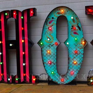 Custom Signs, Marquee Signs, Marquee Package, marquee light, carnival letter, wedding sign, Lighted MARQUEE Sign, FOUR letter Marquee pkg image 5