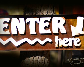 Neon Signs, neon, Enter Here Marquee Sign, Metal MARQUEE SIGN, Marquee Light Fixture, Custom Marquee Sign, Order Here Sign