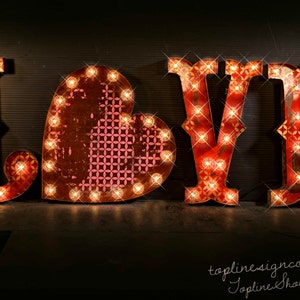 Love Marquee Package, marquee light, carnival letter, wedding sign, Lighted MARQUEE Marquee Love Sign, LOVE Marquee package image 1