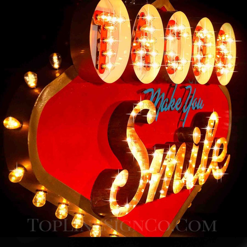 Custom Signs Las Vegas Sign Restaurant Signs Custom Marquee Etsy