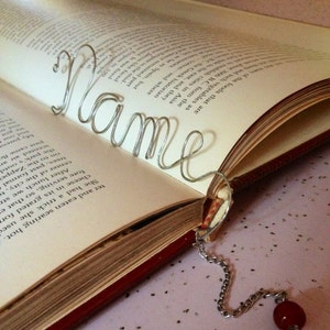 CUSTOM MADE Bookmark - You Choose the Name or Word & Color